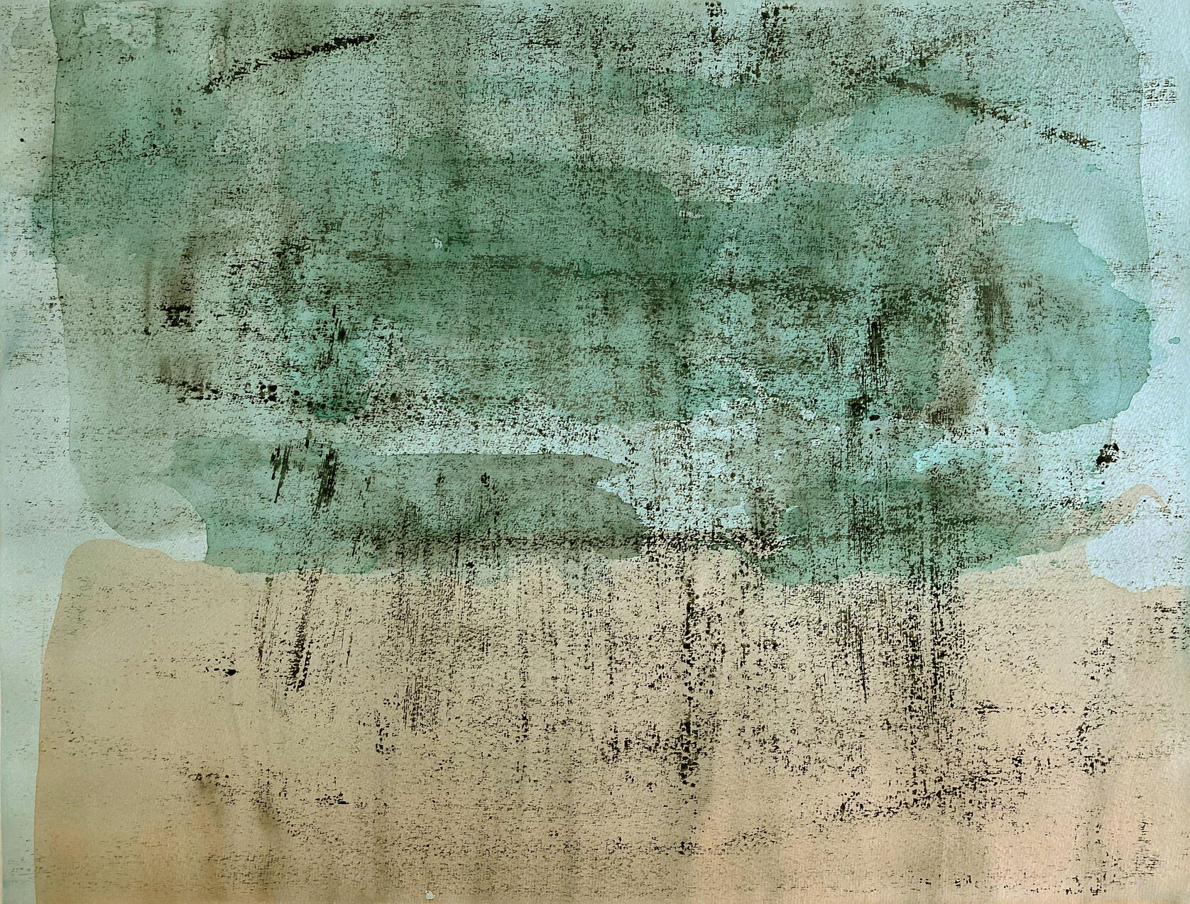 Nimeta 2026 akvarell, süsi paberil 50 × 65 cm