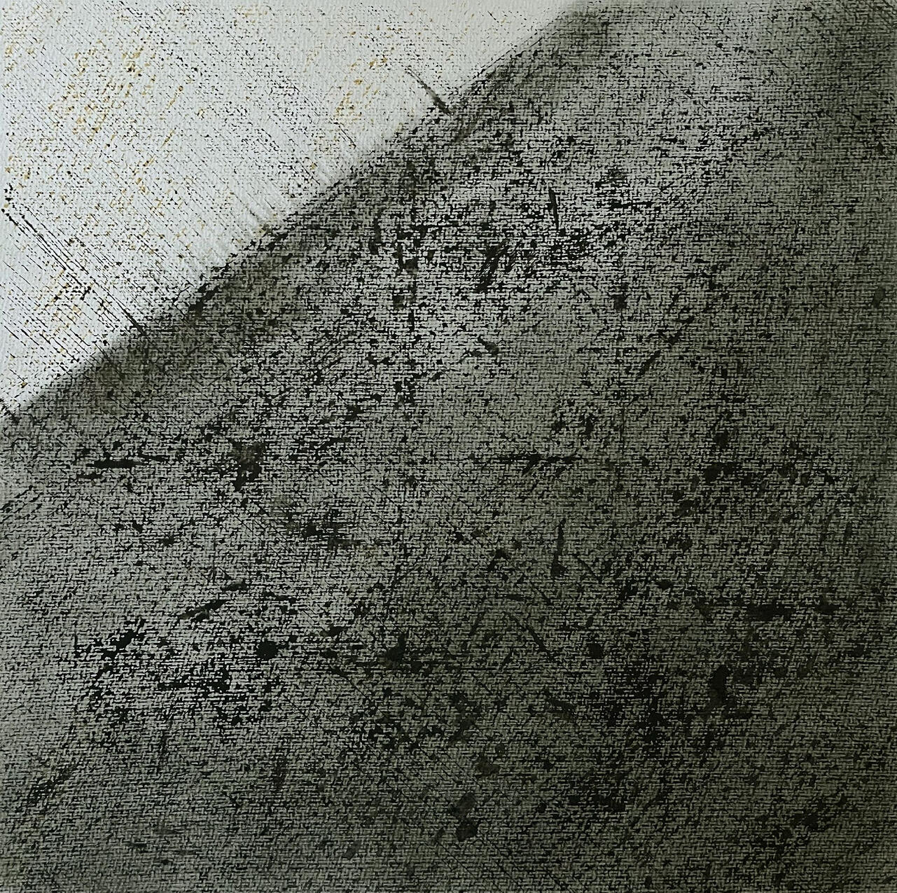 Mälukõla IV 2025 akvarell, süsi paberil 37,5 × 37,5 cm