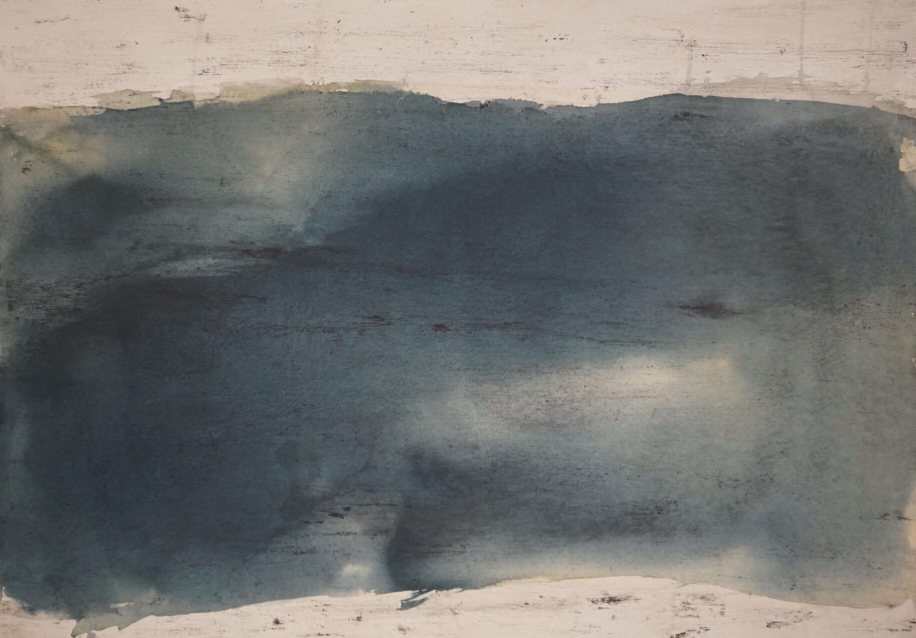 Väljad II 2026 akvarell, süsi paberil 95 × 135 cm