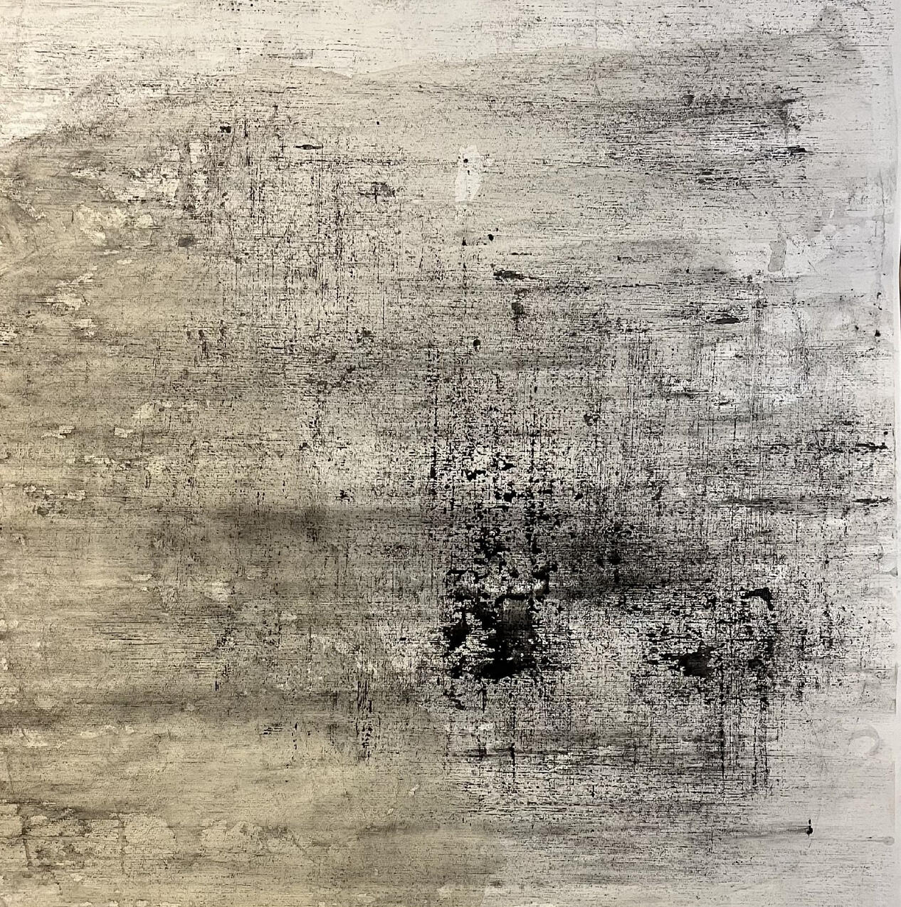 Nimeta 2026 akvarell, süsi paberil 92 × 87 cm